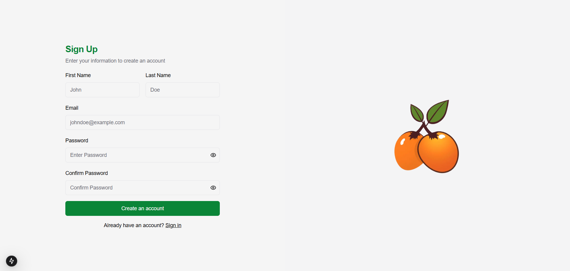 How to create an account